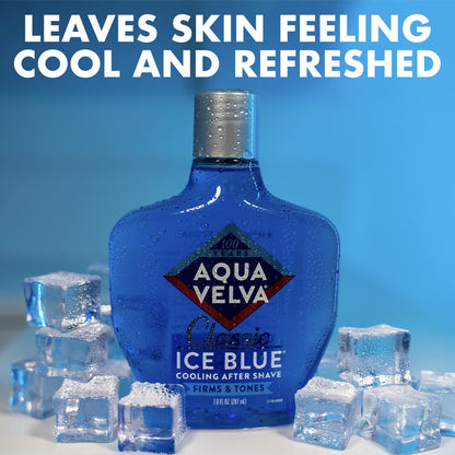 Aqua Velva After Shave, Classic Ice Blue, Soothes, Cools, and Refreshes Skin, 7 Ounce