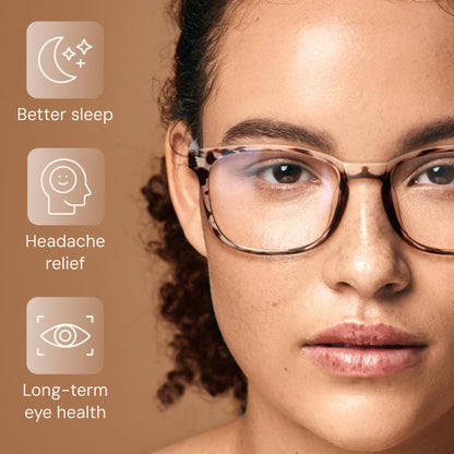 Gaoye Stylish Blue Light Glasses for Woman - Computer Glasses for Blue Light Blocking - Lightweight Frames - 3 pack