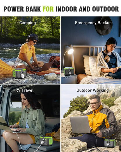 200W Portable Power Station, SinKeu 42000mAh Solar Generator With 110V AC Outlet, DC, USB C, USB QC3.0, 155Wh Backup Battery Pack Power Supply for Camping Essential Road Trip Home Outdoor Emergency
