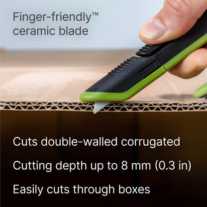 Slice Auto-Retractable Box Cutter, Heavy Duty Utility Knife, Safe Ceramic Blade Lasting 11x Longer than Metal, 1 Pack