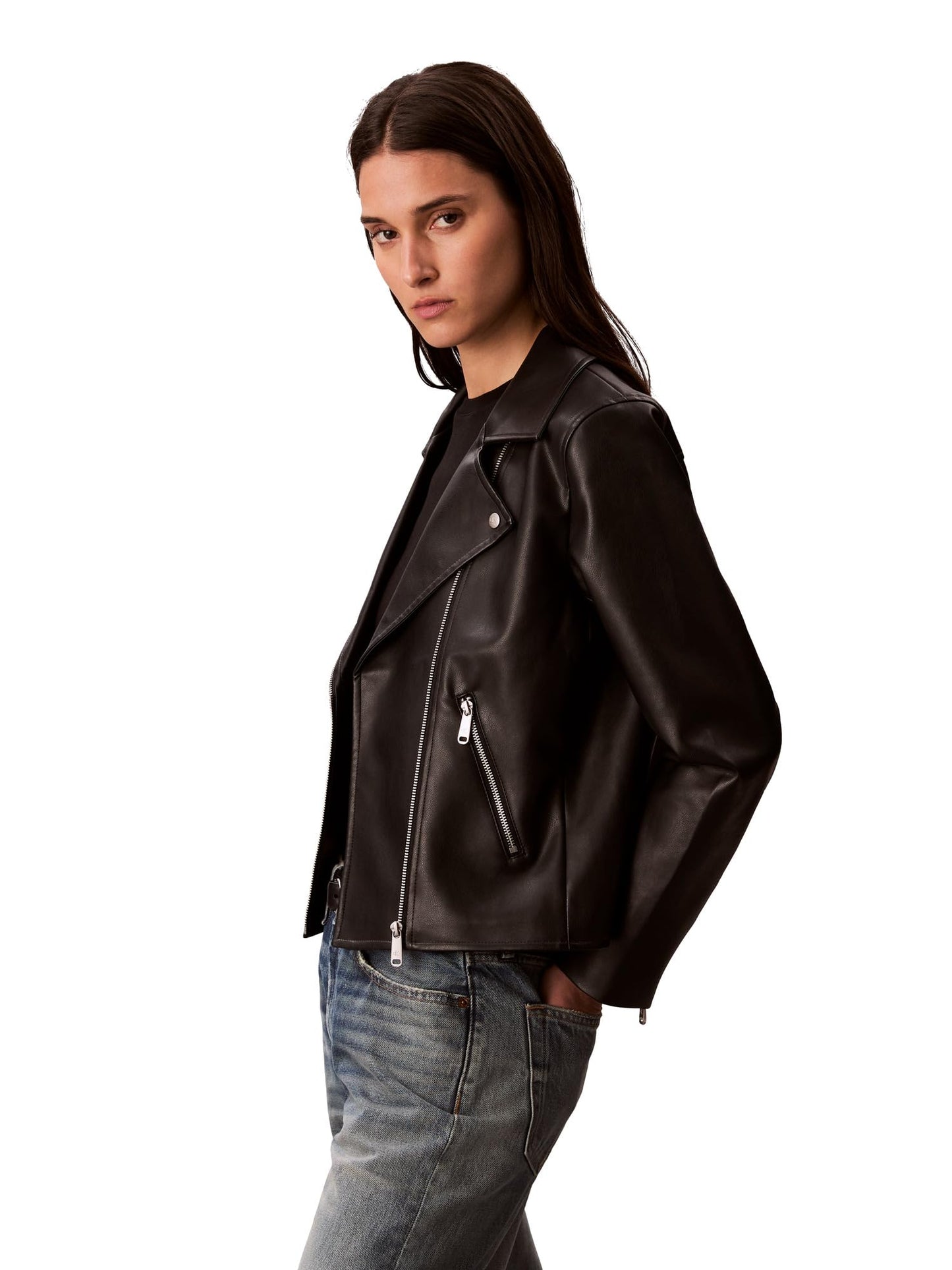 Calvin Klein Women's Classic Leather Jacket
