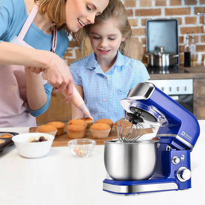 Kitchen in the box Stand Mixer,3.2Qt Mini Electric Food Mixer,6 Speeds Portable Lightweight Kitchen Mixer for Daily Use with Egg Whisk,Dough Hook,Flat Beater (Reflex Blue)