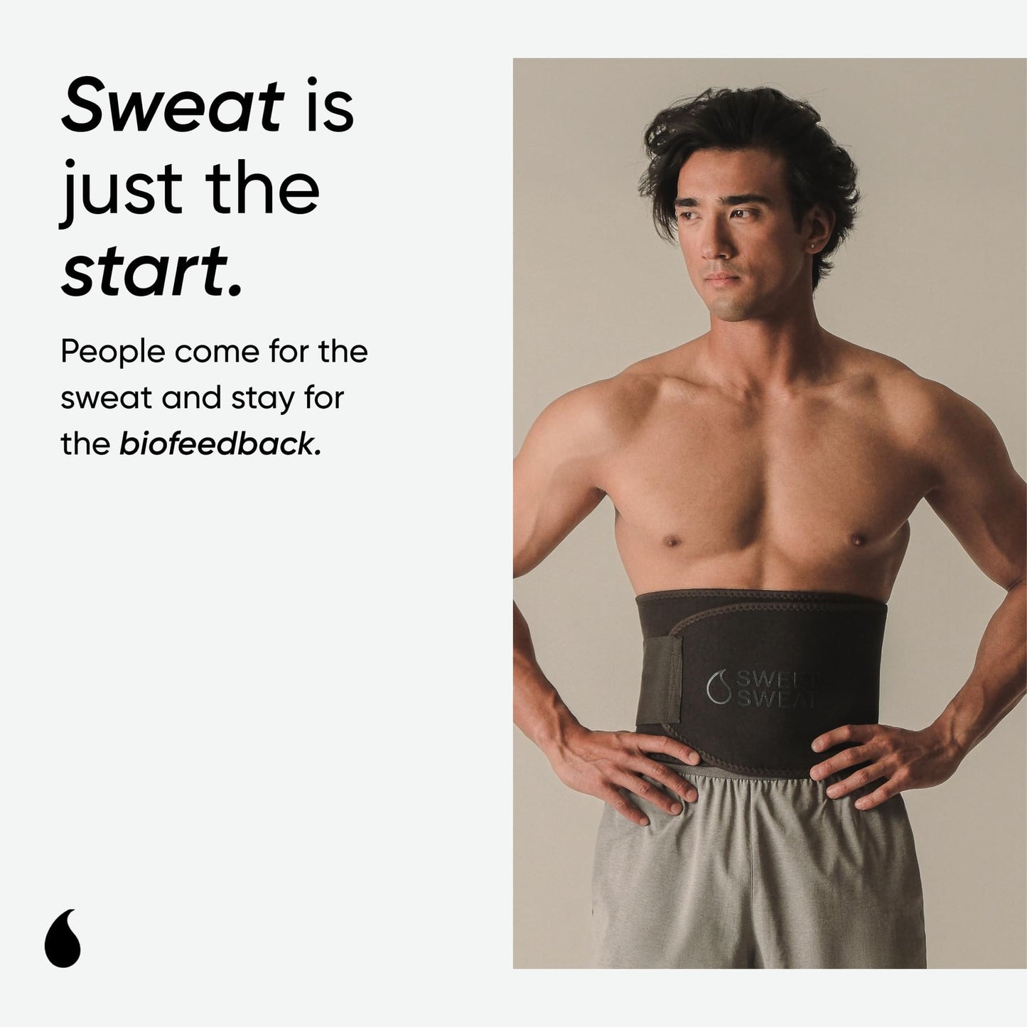 Sports Research Sweet Sweat Waist Trimmer (Core Series) - Premium Sweat Enhancing Fitness Band for Women & Men - Adjustable Fit · Latex-Free Neoprene - Matte Black, Small