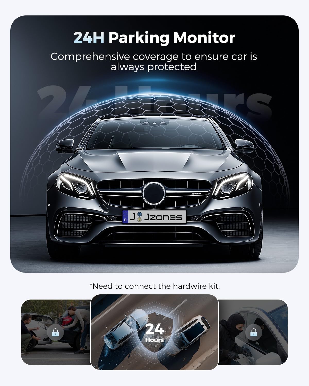 Dash Cam Front and Rear: 4K+1080P FHD Dual Dash Camera for Cars with Night Vision, 2 Channel HDR Dash Camera, 24H Parking Mode Car Camera, Built-in GPS, WiFi 6, Free 64GB Card