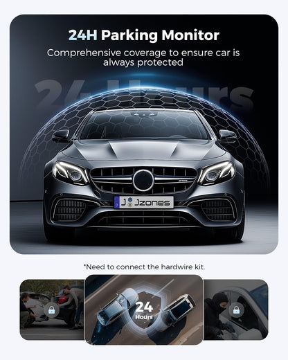 Dash Cam Front and Rear: 4K+1080P FHD Dual Dash Camera for Cars with Night Vision, 2 Channel HDR Dash Camera, 24H Parking Mode Car Camera, Built-in GPS, WiFi 6, Free 64GB Card