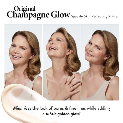 LAURA GELLER NEW YORK Spackle Primer - Champagne Glow - Super-Size 2 Fl Oz - Hyaluronic Acid Makeup Primer for Mature Skin