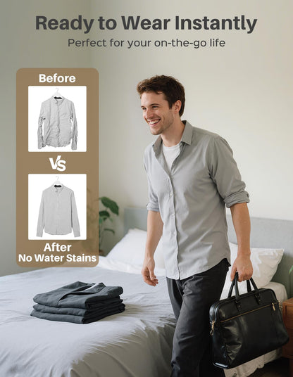 Sweepulire Vacuum Steamer for Clothes, 3500Pa Suction Handheld Clothes Steamer, 3 Modes, LED Display, Portable Travel Steamers for Clothes, Steaming & Ironing 2 In 1, 160ml Water Tank (for 110-120V)