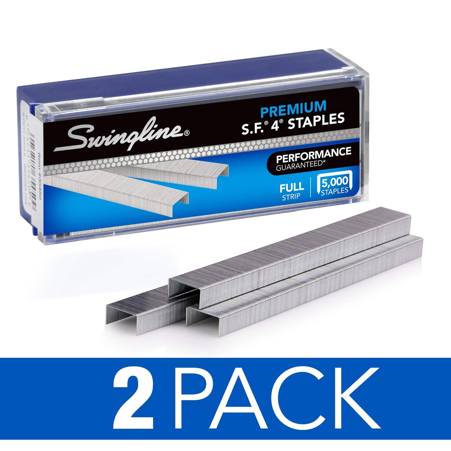 Swingline Staples, 2 Pack, S.F. 4, Premium for Desktop Staplers, 1/4" Length, 210/Strip, 5000/Box (35450)