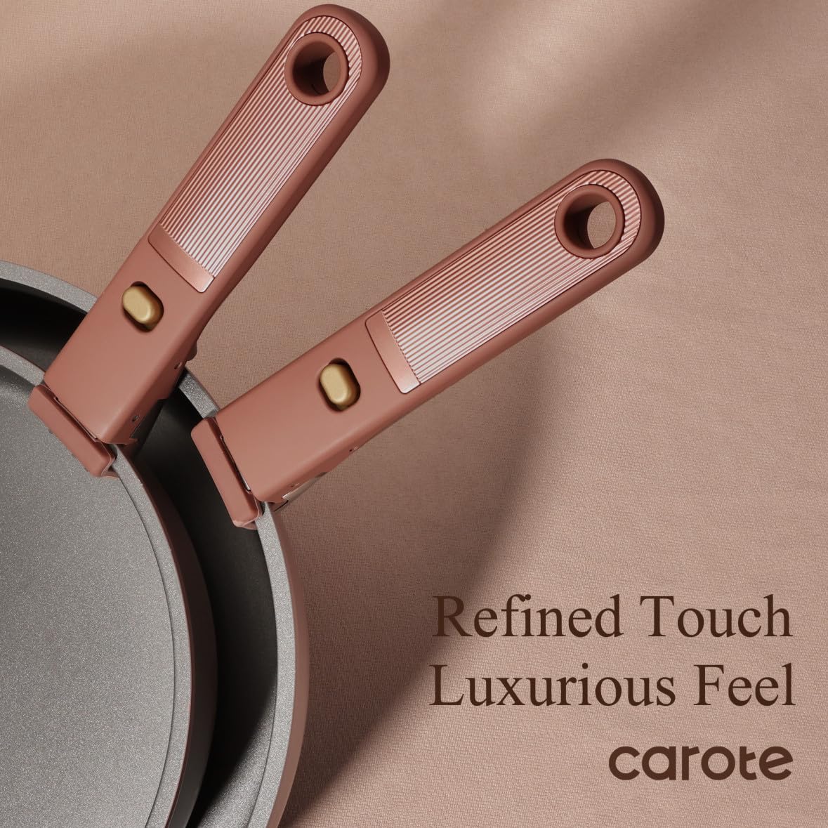 CAROTE 23Pcs Pots and Pans Set Non Stick with Detachable Handle Rouge Pink, Premium Nonstick Cookware Set, Dishwasher/Oven Safe Pots and Pans, Removable Handle RV Cookware