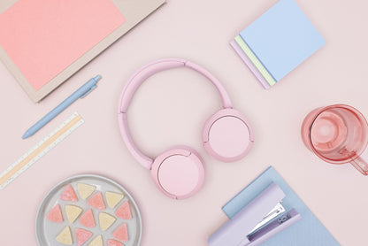 Sony WH-CH520 Wireless Headphones Bluetooth On-Ear Headset with Microphone, Pink