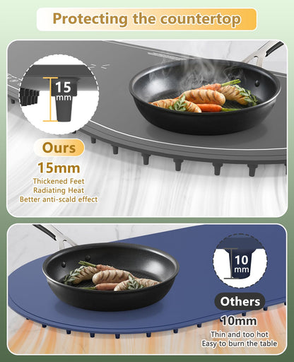 Food Warming Mats for Countertop Extra Large(XXL 36"x15"),Electric Heating Pad for Food,Roll Up Silicone Warmer Mat for Party,Christmas House Warming Gift for Home Daily Use(Gray)