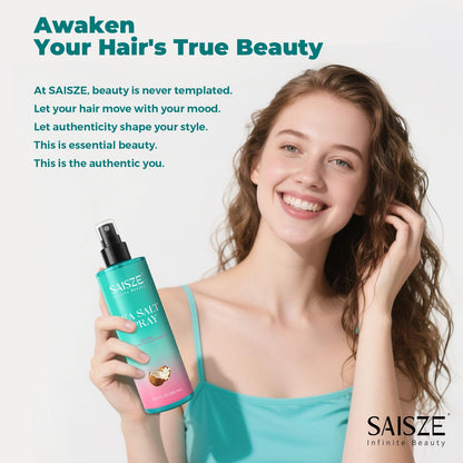 SAISZE Sea Salt Spray for Women and Men, Travel Essentials, Beach Vacation Essentials, Coconut Volumizing Salt Water Spray, Effortlessly Achieve Beach, Wavy and Curly Hair, 8.8 oz