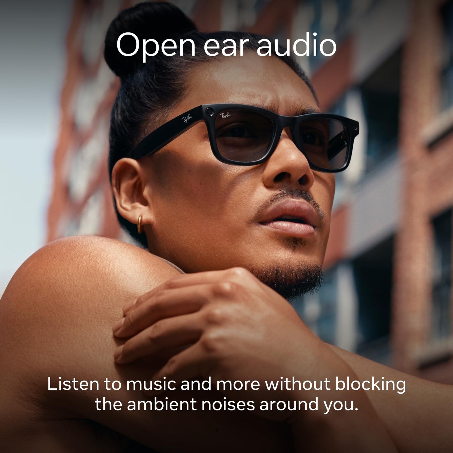 Ray-Ban Meta (Gen 1), Wayfarer, Shiny Black | Smart AI Glasses for Men, Women — 12 MP Ultra-Wide Camera, Open-Ear Speakers for Audio, Video Recording and Bluetooth — Clear Lenses — Wearable Technology
