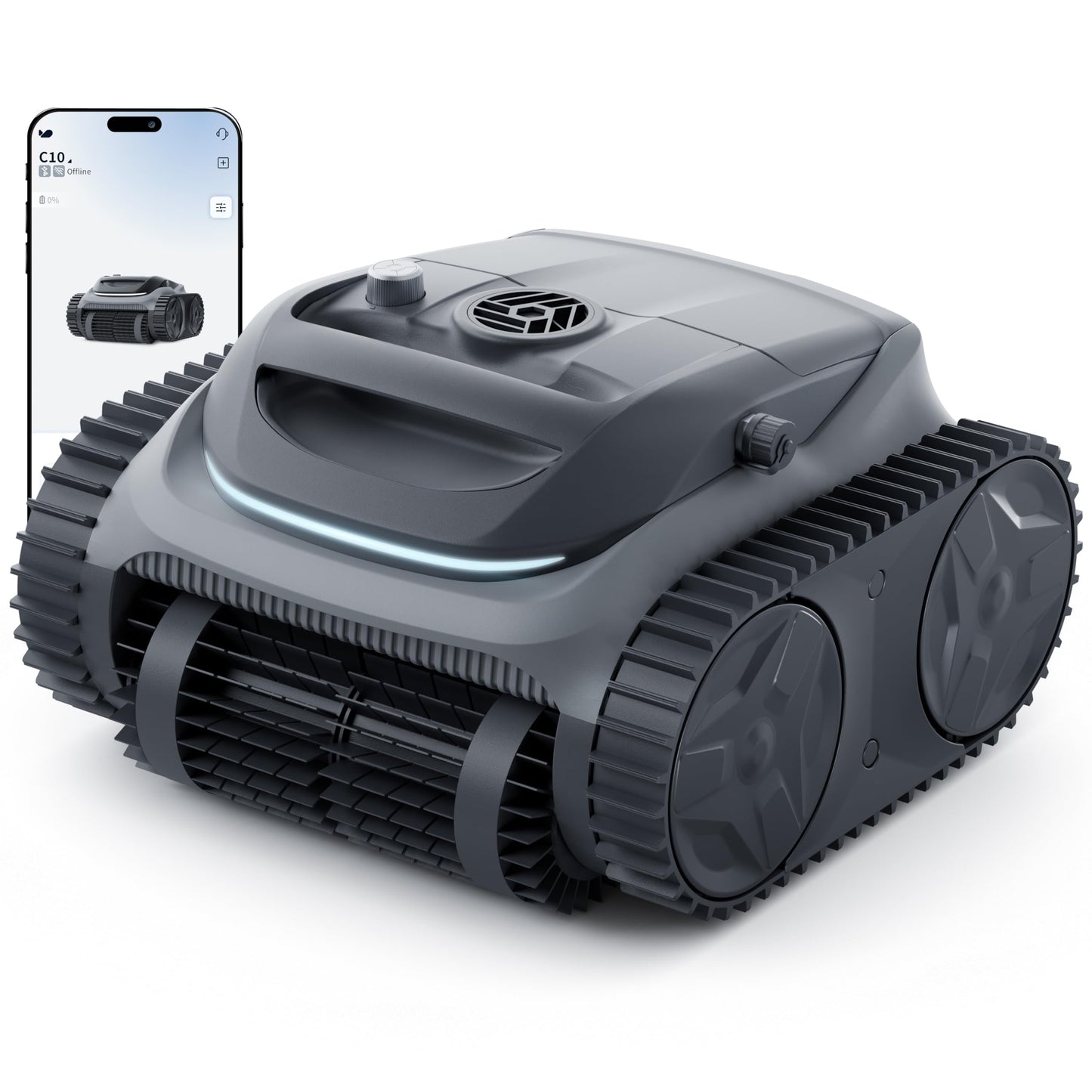 Bubot 700 Pool Cleaner Robot, Cordless Pool Vacuum with Superior Suction, Triple Motors, Smart Navigation, APP Control, Wall/Waterline, 140-Min Runtime for Inground Pools up to 861 Sq.Ft, Space Grey