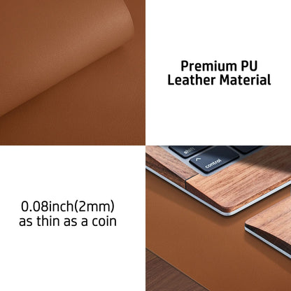 Leather Desk Pad Protector,Mouse Pad,Office Desk Mat,Non-Slip PU Leather Desk Blotter,Laptop Desk Pad,Waterproof Desk Writing Pad for Office and Home (Brown,36" x 17")