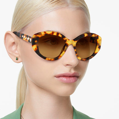 Swarovski SK6005 Sunglasses, Medium Havana/Brown Gradient, 53 mm