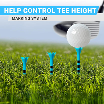 Full Choice100 Pack 3-1/4" Plastic Golf Tees, Enhanced Durability & Stability, Engineered to Minimize Friction and Side Spin
