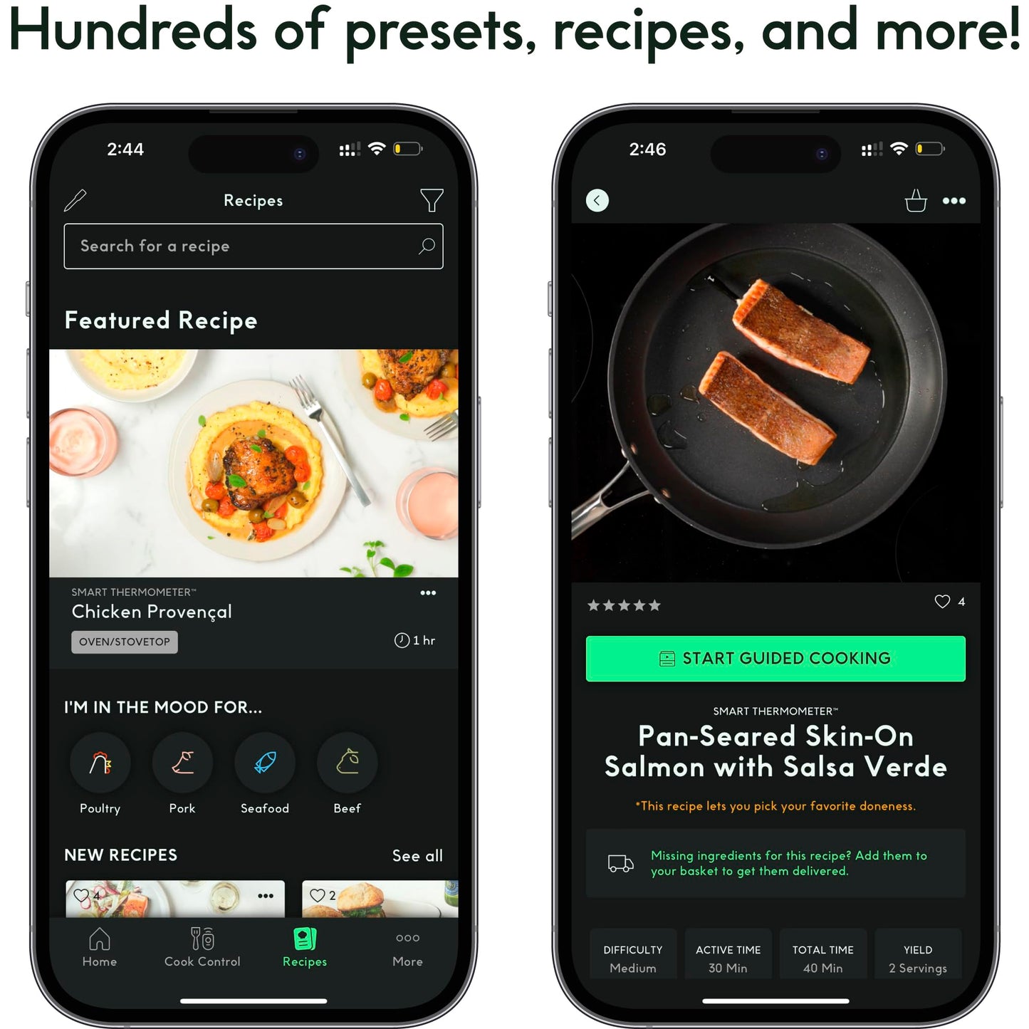 CHEF iQ Sense Smart Wireless Meat Thermometer with 3 Ultra-Thin Probes, Unlimited Range Bluetooth Meat Thermometer, Digital Food Thermometer for Remote Monitoring of BBQ Grill, Oven