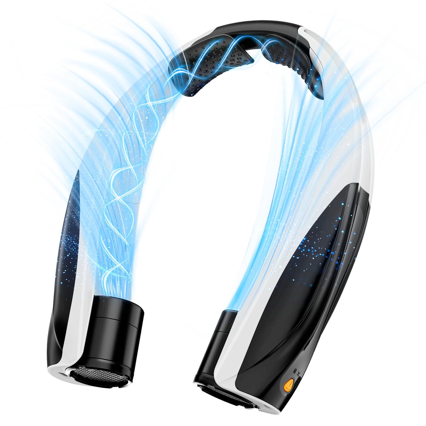 JIJ Neck Fan – Portable Neck Fan Rechargeable with 6 Adjustable Speeds, Neck Cooler with 360° Surround Breeze, Upgraded Long-lasting Wearable Fan for Hot Weather, Travel, Outdoor, Camping, Men & Women