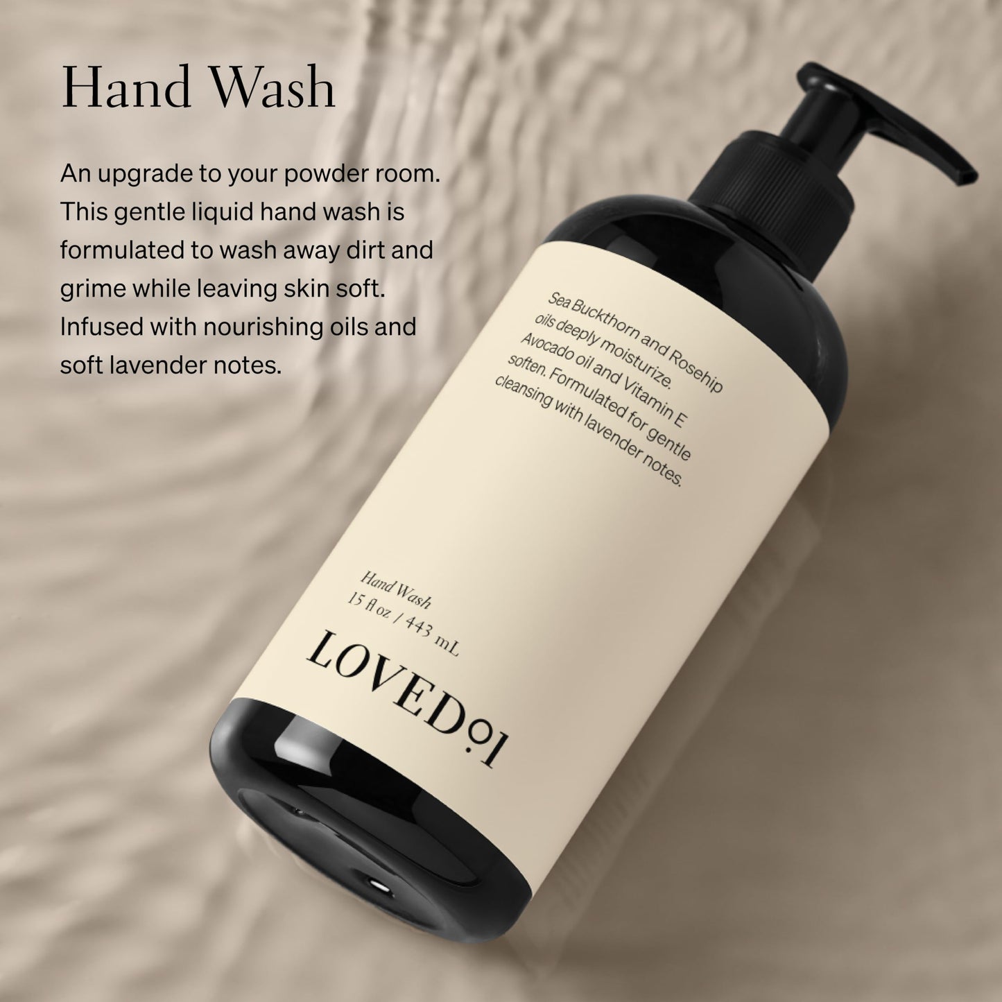 Loved01 Hand Wash, John Legend Skincare, Liquid Hand Soap, Gentle & Hydrating, Cruelty-Free, Formulated with Nourishing Oils & Soft Lavender, 2-Pack (15 oz each)