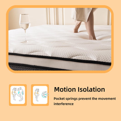 Review Queen Mattress, 12 Inch Queen Size Mattress in a Box,Memory Foam Hybrid Mattress,with Individual Pocket Spring for Motion Isolation & Silent Sleep, Pressure Relief,Plush Firmness.