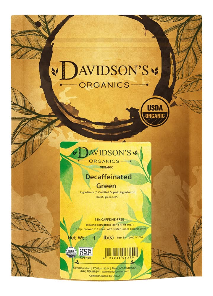 Davidson's Tea Bulk, Decaf Green, 16-Ounce Bag
