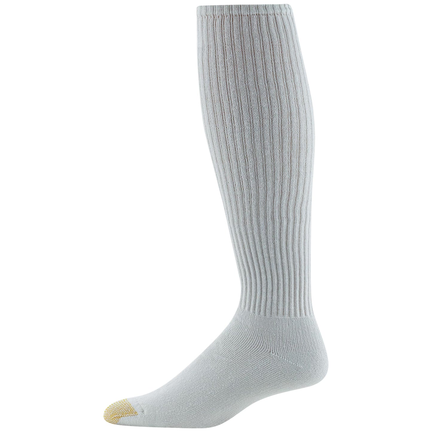 GOLDTOE Men's Ultra Tec Performance Over-The-Calf Athletic Socks, Multipairs, White (6-Pairs), Large