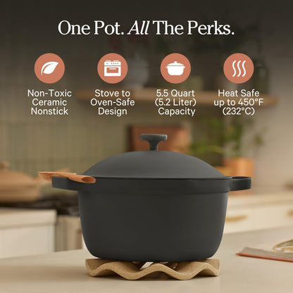 Our Place Perfect Pot, 6.5 Qt Nonstick Ceramic Pot & Dutch Oven with Lid