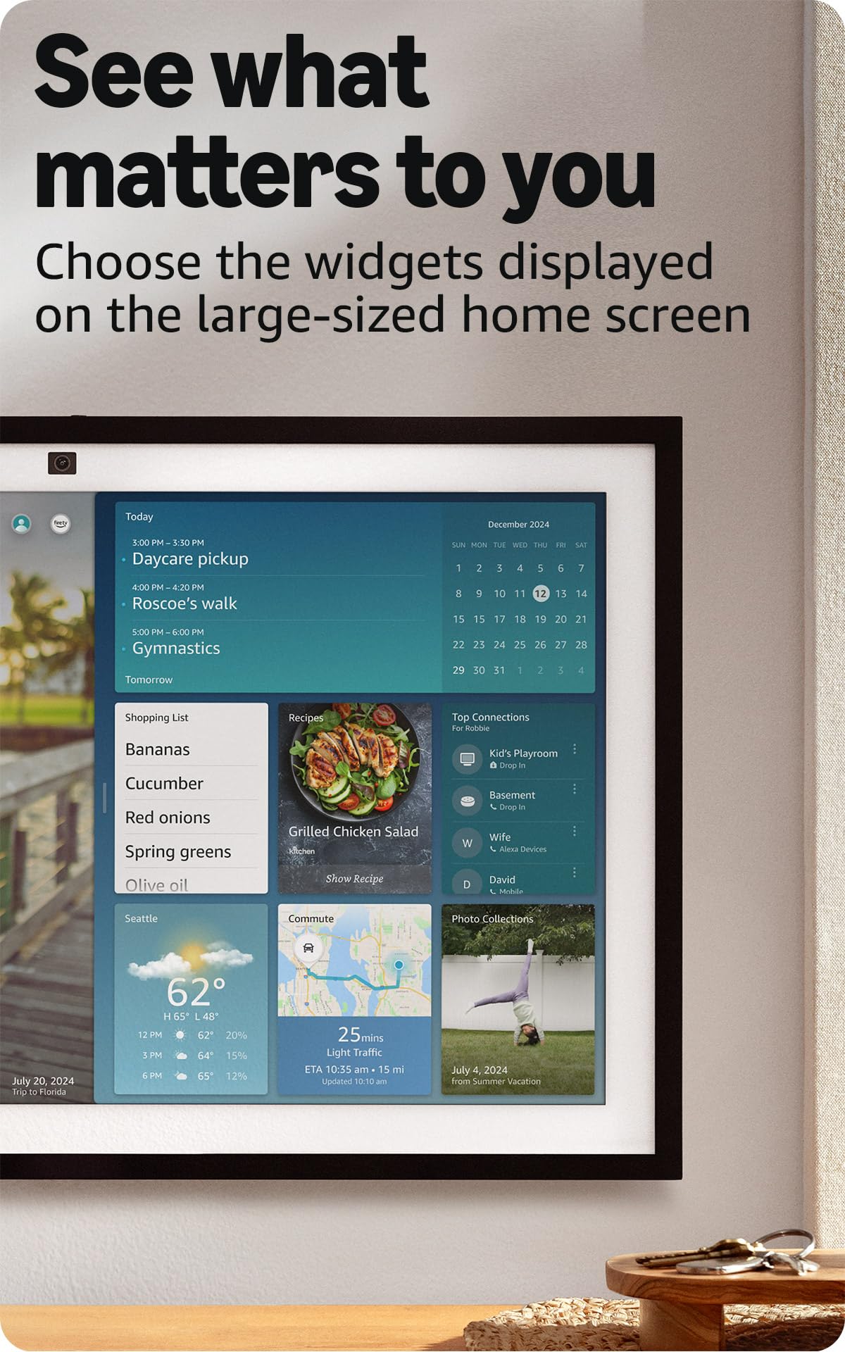 Amazon Echo Show 21 (newest model), Full HD 21" kitchen hub for home organization, with built-in Fire TV and Alexa+ Early Access