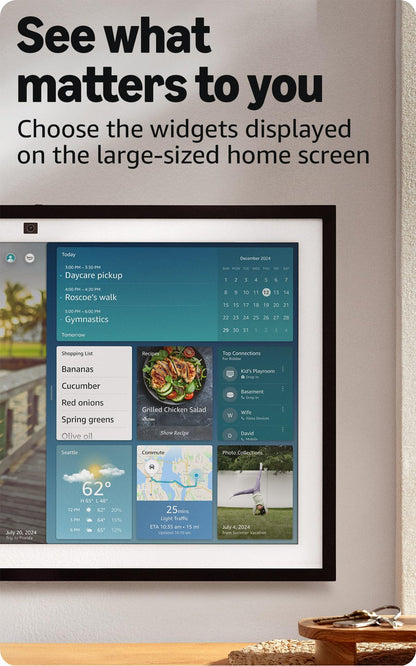 Amazon Echo Show 21 (newest model), Full HD 21" kitchen hub for home organization, with built-in Fire TV and Alexa+ Early Access