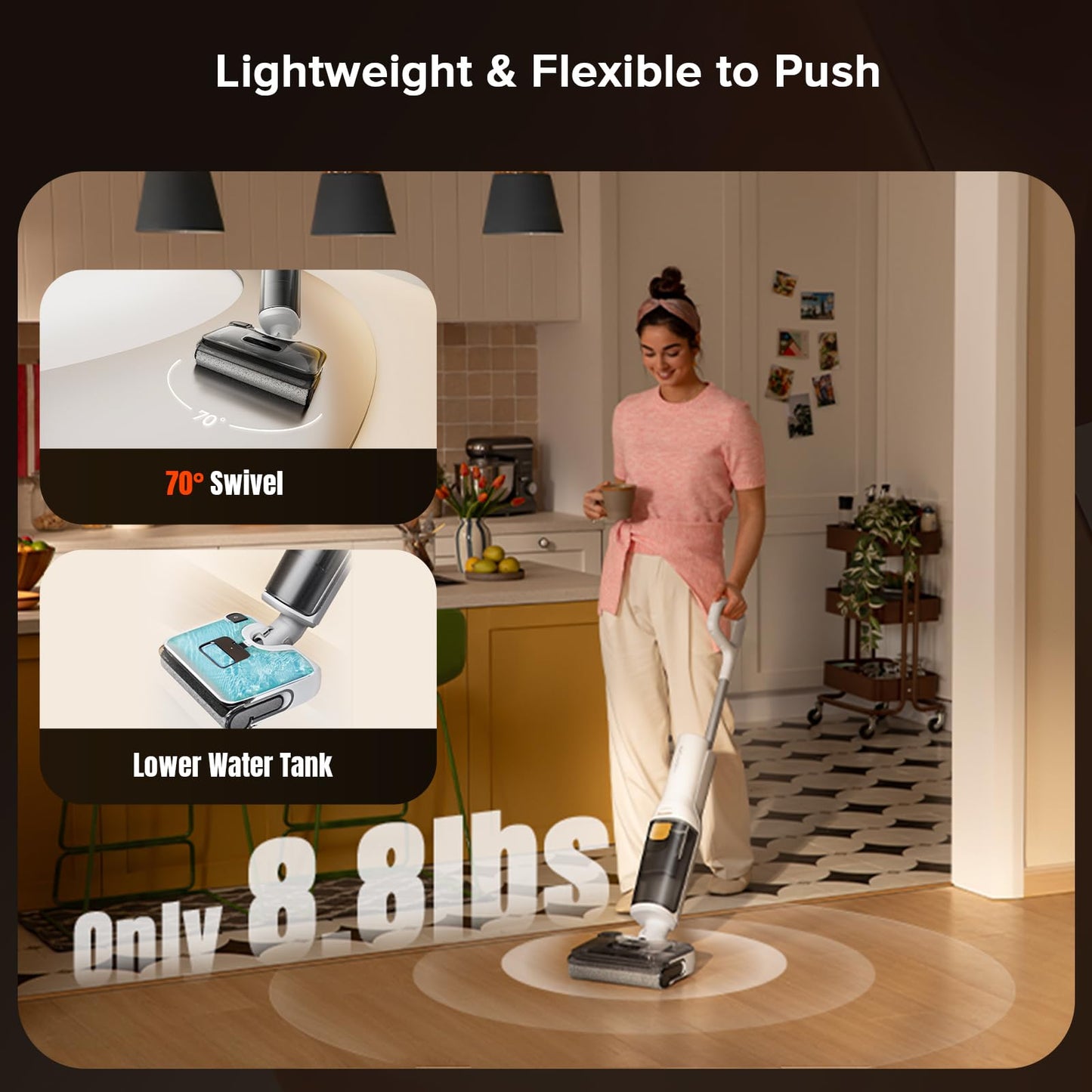 roborock F25 GT Vacuum Mop All in One, Wet Dry Vacuum Cleaner Cordless, 20000Pa Floor Cleaner Machine for Tile Hardwood Wood Vinyl Floor, Edge to Edge Self Cleaning Electric Mop with 180° Lie-Flat