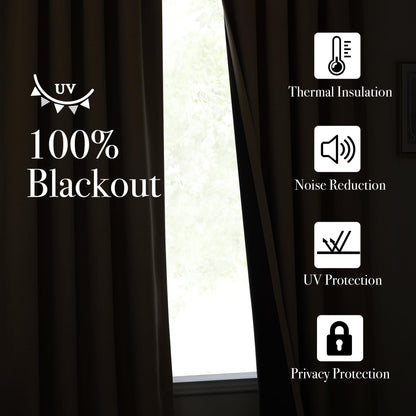 NICETOWN 100% Blackout Faux Linen Curtains for Bedroom, Pinch Pleated Cold/Sun Blocking Thermal Curtains Thick Window Treatments for Living Room/Farmhouse, Oatmeal, 2 Panels, W50 x L96