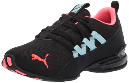 PUMA Womens Riaze Prowl Cross Trainer, PUMA Womens Black-Ignite Pink-Aquamarine, 9.5