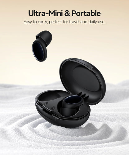 Ear Plugs for Sleeping Noise Cancelling, 45dB Ear Plugs for Noise Reduction, Soft Earplugs for Sleep, Concert, Work, Snoring Silicone Hearing Protection Earplugs Reusable Ear Plug with 8 Tips Black