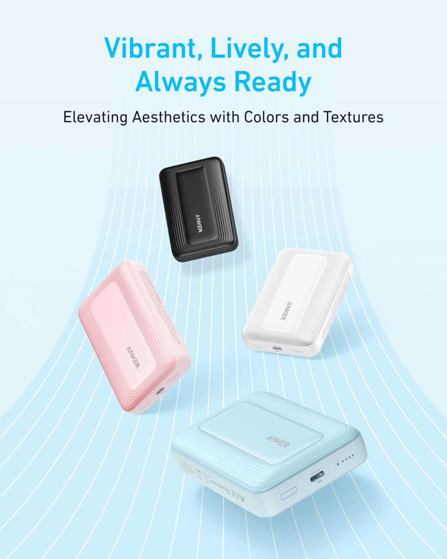 ANKER Zolo Magnetic Power Bank, Compact 10,000mAh Wireless Portable Charger with 30W Max Fast Charging, Skin-Friendly and Durable Battery Pack, for iPhone 16/15/14 Series, AirPods, and More