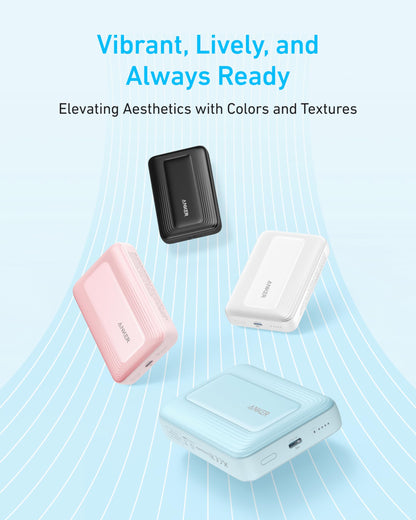 ANKER Zolo Magnetic Power Bank, Compact 10,000mAh Wireless Portable Charger with 30W Max Fast Charging, Skin-Friendly and Durable Battery Pack, for iPhone 16/15/14 Series, AirPods, and More