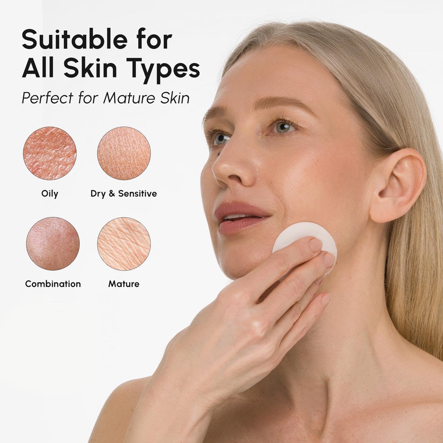 MAREE Collagen Acne Clearing Polishes - Toner Pads with Retinol - Minimizing Wrinkle Zero Pore Pads - Hydrating Toning Collagen Pad with Retinol & Centella Device - Anti Aging Brightening Wipes