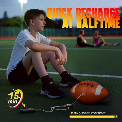 Funvip Football,Rechargeable Glow in The Dark Ball for Kids-Size 6 Light Up Football,Easter Gift Ideas,Gifts for Teens Boy,Birthday Gifts Toys for Boys Ages 7 8 9 10 11 12 13 14 15