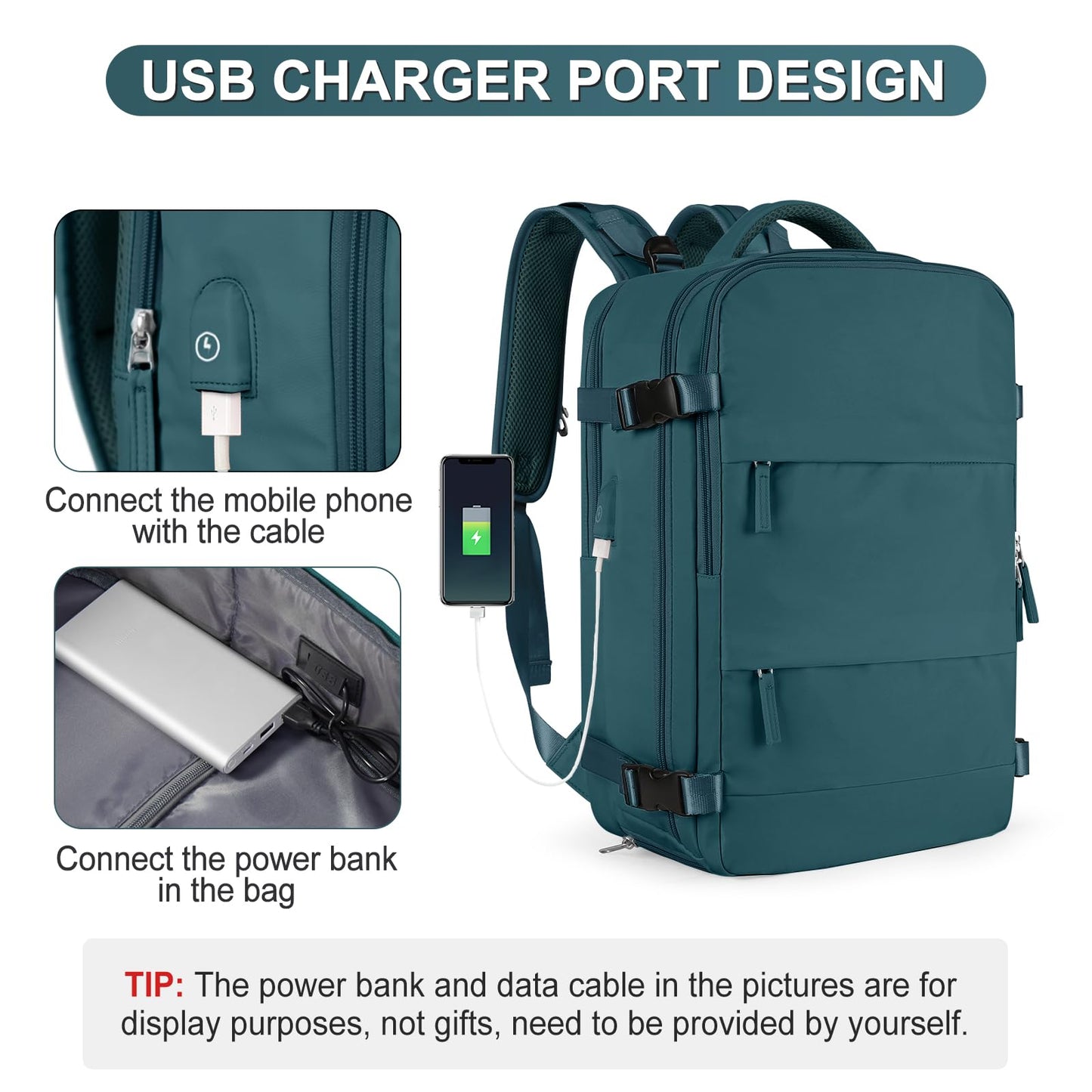 coofay Travel Backpack For Women Men Airline Approved Carry On Backpack Flight Approved Waterproof Sports Luggage Backpack Casual Daypack Small Hiking Backpack