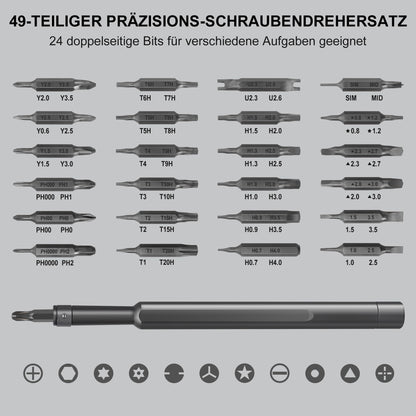 Precision Screwdriver Set 49 in 1 SHARDEN Small Screwdriver Set Magnetic Repair Tool Kit for Laptop, iPhone, Cell Phone, PC, MacBook, Tablet, Computer, PS5, PS4, Electronic, Glasses, Watch
