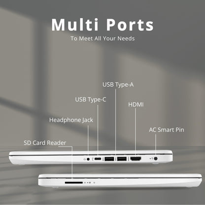 HP Stream 14" HD Lightweight Laptop, Intel Celeron N4120, 16GB RAM, 224GB Storage(64GB eMMC + 160GB Docking Station), Intel UHD Graphics, HD Webcam, 1 Year Office 365, WiFi, Bluetooth, Win 11s, White