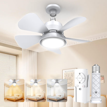 MOTCTQVD Ceiling Fans with Lights and Remote, Ceiling Fan Light 3000K-6000K 3 Colors Dimmable, Modern Ceiling Fan with Light, 1000 Lumens LED Ceiling Fans for Bedroom Garage Kitchen Living Room