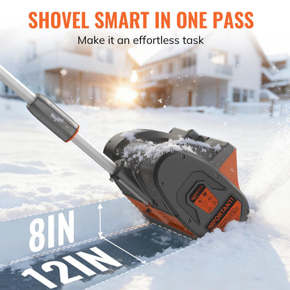 Keenstone 12" Cordless Electric Snow Shovel, Handles 8" Deep Snow, 21V 4.0Ah Battery & Charger, Brushless Motor, Clears 300 lbs/Min, 10 ft Throw, 8 lb Lightweight Snow Blower for Seniors & Homeowners