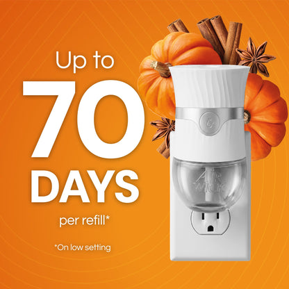 Air Wick Plug-In Scented Oil Refills, Pumpkin Spice, Fall Decor, 6 Count