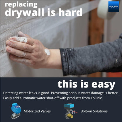 YoLink Smart Home Starter Kit: Hub & Water Leak Sensor 6-Pack, SMS/Text, Email & Push Notifications, LoRa Up to 1/4 Mile Open-Air Range, w/Alexa, IFTTT, Home Assistant