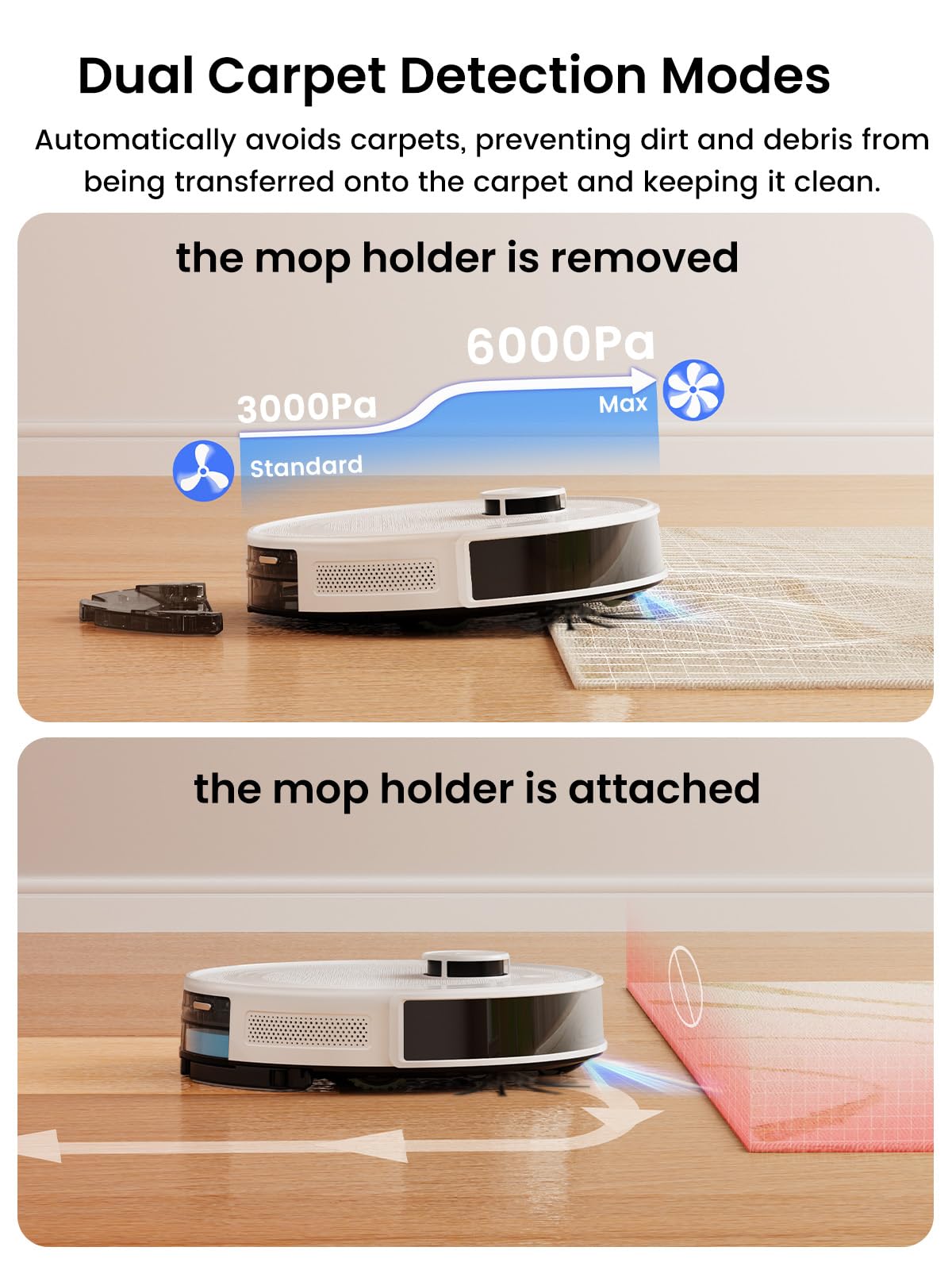 Lefent M2 Plus Robot Vacuum and Mop Combo,190° PSD Obstacle Avoidance,LIDAR Navigation,40-Day Capacity,Powerful Suction,Perfect for Pet Hair,140 Min Runtime, WiFi/App/Alexa