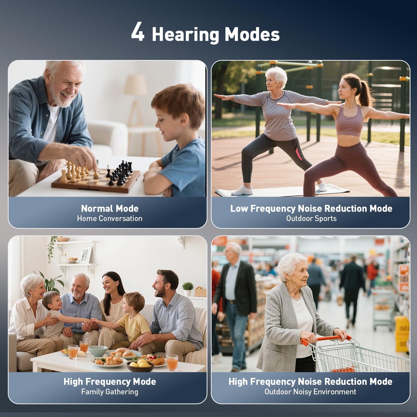 Hearing Aids, Hearing Aids for Seniors,16 Channel Rechargeable Hearing Amplifiers with Noise Cancelling, Five Levels of Volume Adjustment, Clear Sound and Easy to Use