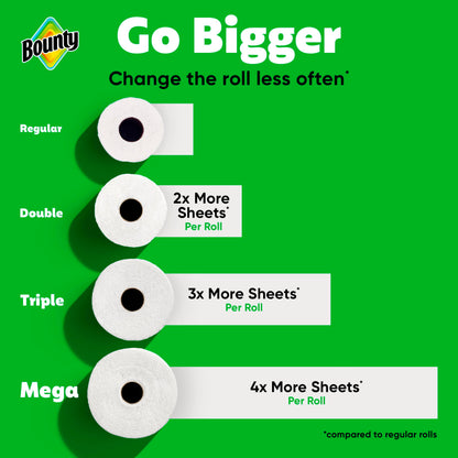 Bounty Select-A-Size Paper Towels, Prints, 2 Triple Rolls = 6 Regular Rolls