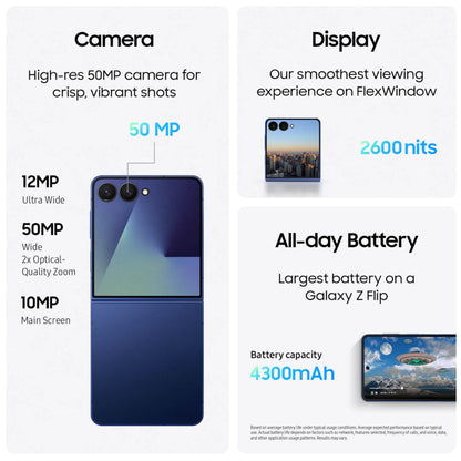 Samsung Galaxy Z Flip7 Cell Phone + Gift Card, 512GB AI Smartphone, Unlocked Android, Long Battery Life, 2025, US 1 Yr Manufacturer Warranty, Coral Red