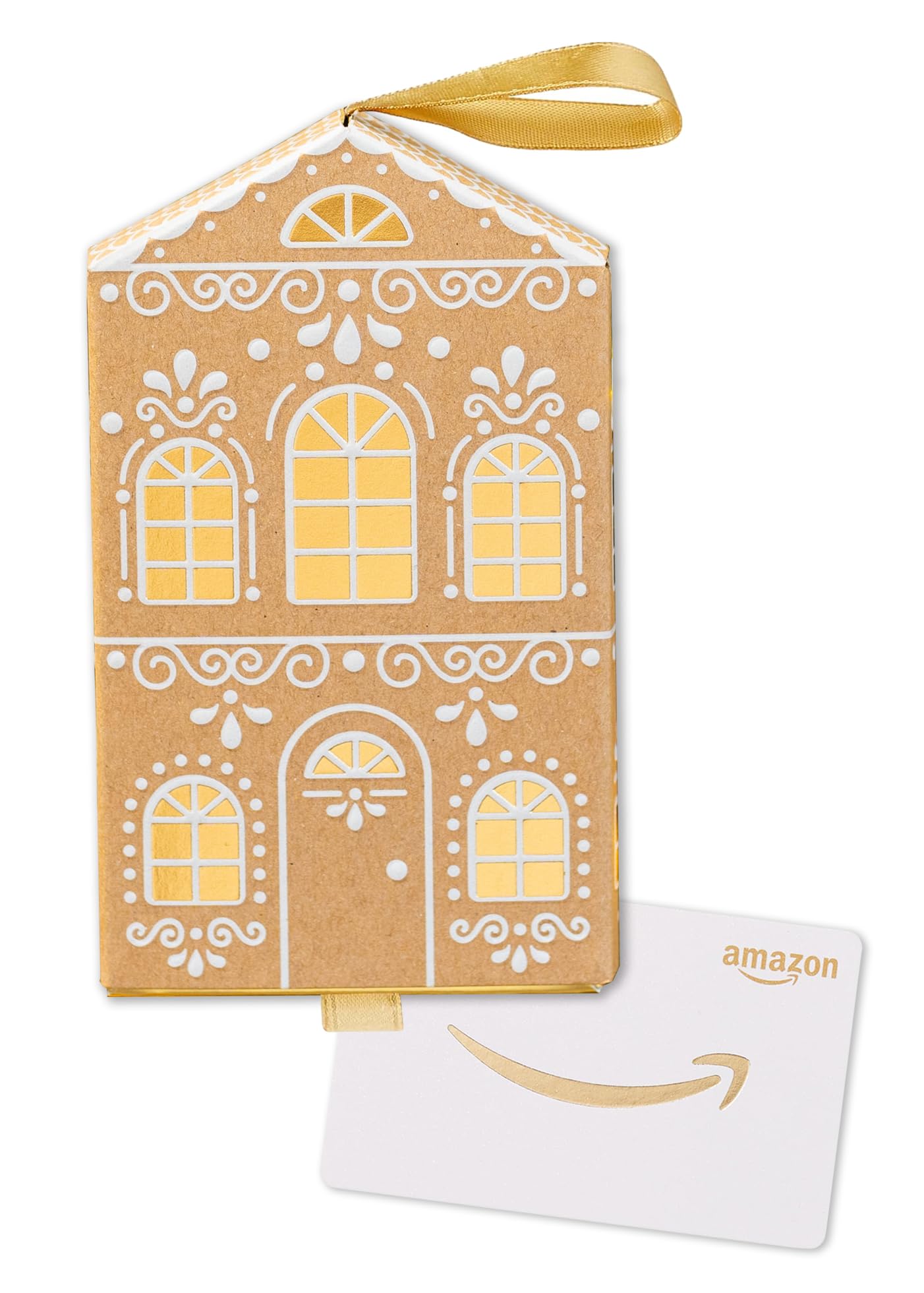 Amazon.com Gift Card for any amount in a Gingerbread Luminary Ornament Gift Box